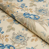 Schumacher Ellis Floral Vine Indigo Fabric
