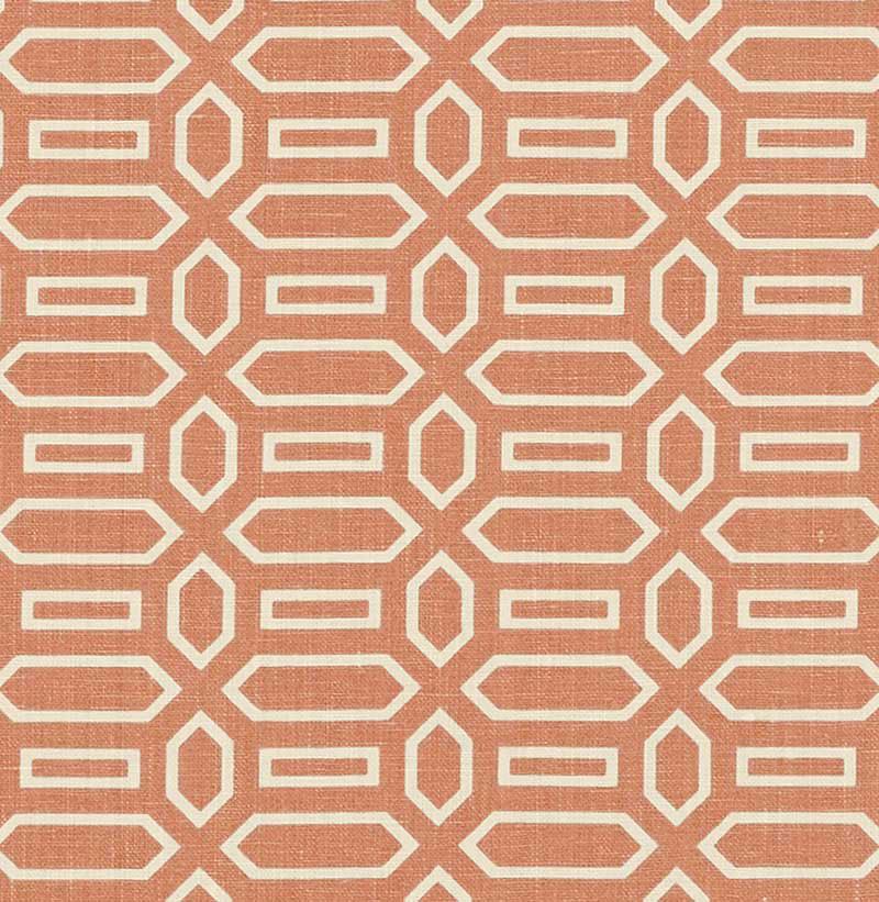 Schumacher Pavilion Burnt Orange Fabric