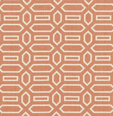Schumacher Pavilion Burnt Orange Fabric