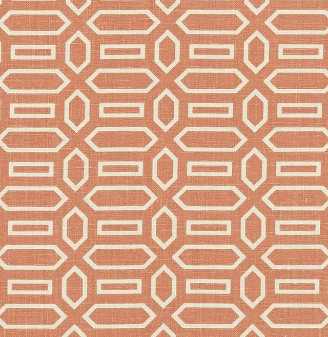 Schumacher Pavilion Burnt Orange Fabric