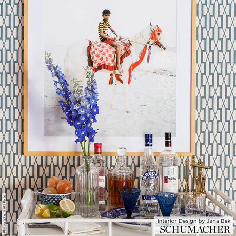 Schumacher Belvedere Straw Wallpaper
