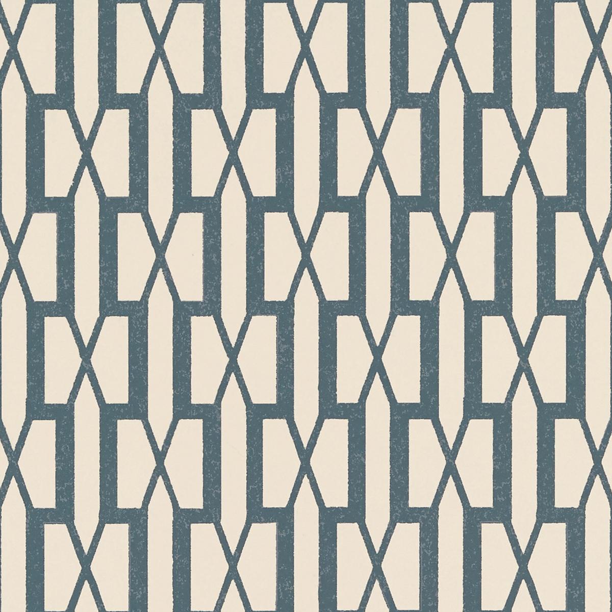 Schumacher Belvedere Peacock Blue Wallpaper