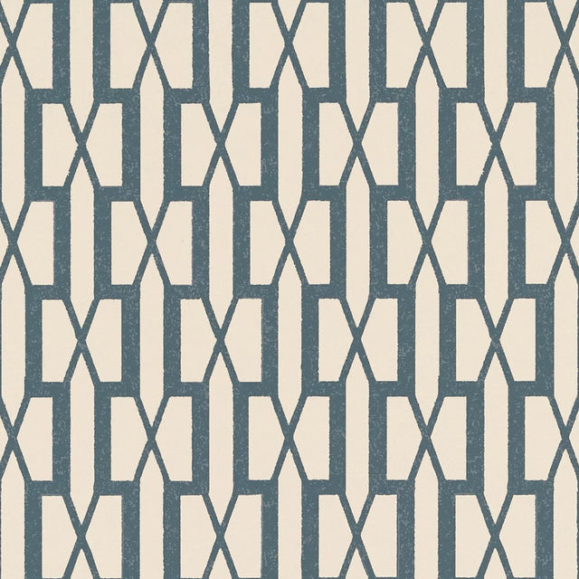 Schumacher Belvedere Peacock Blue Wallpaper