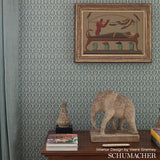Schumacher Burley Sage Wallpaper
