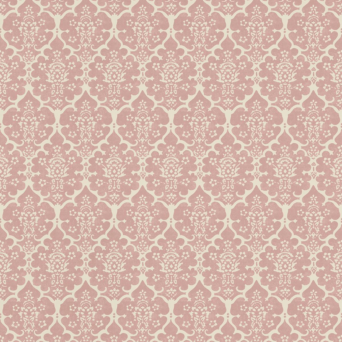 Schumacher Burley Pink Wallpaper