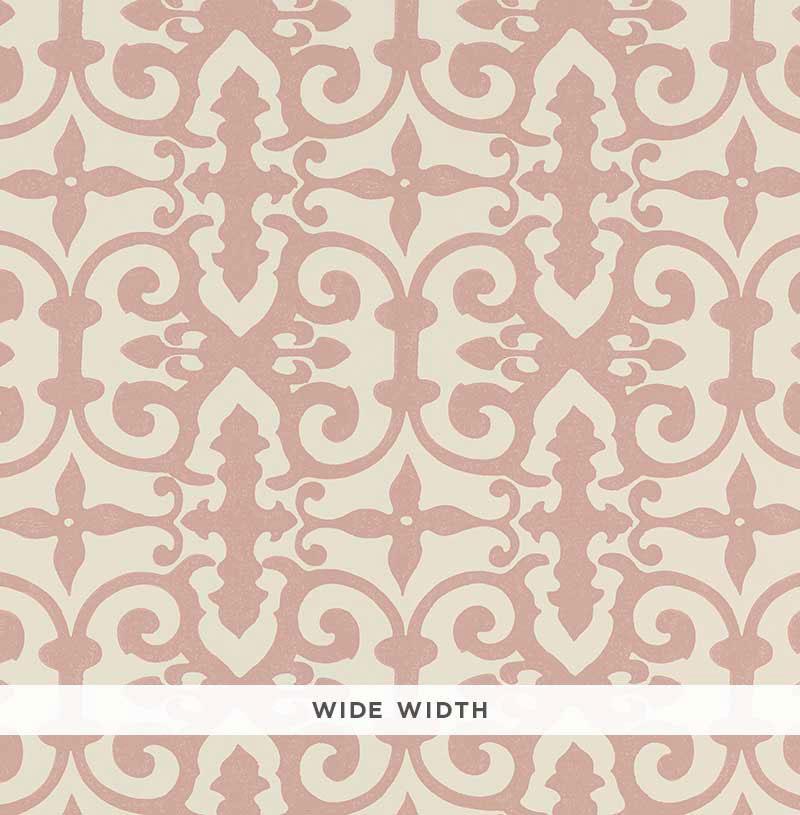 Schumacher Ferne Park Pink Wallpaper