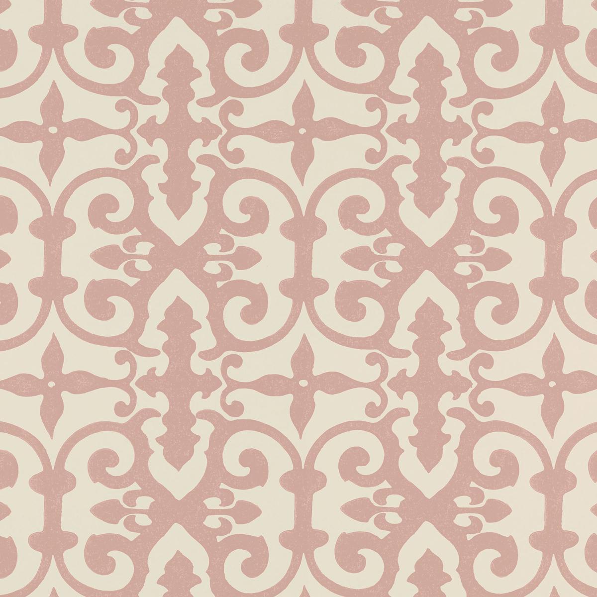 Schumacher Ferne Park Pink Wallpaper