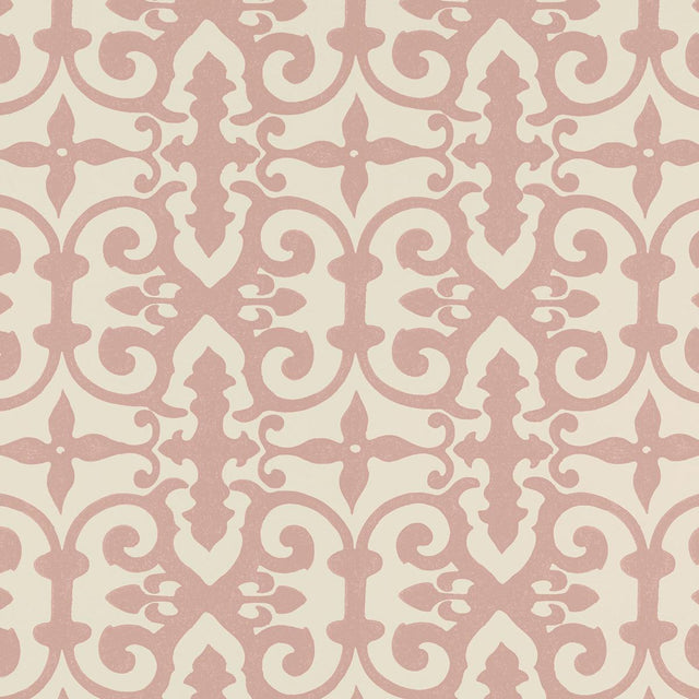 Schumacher Ferne Park Pink Wallpaper