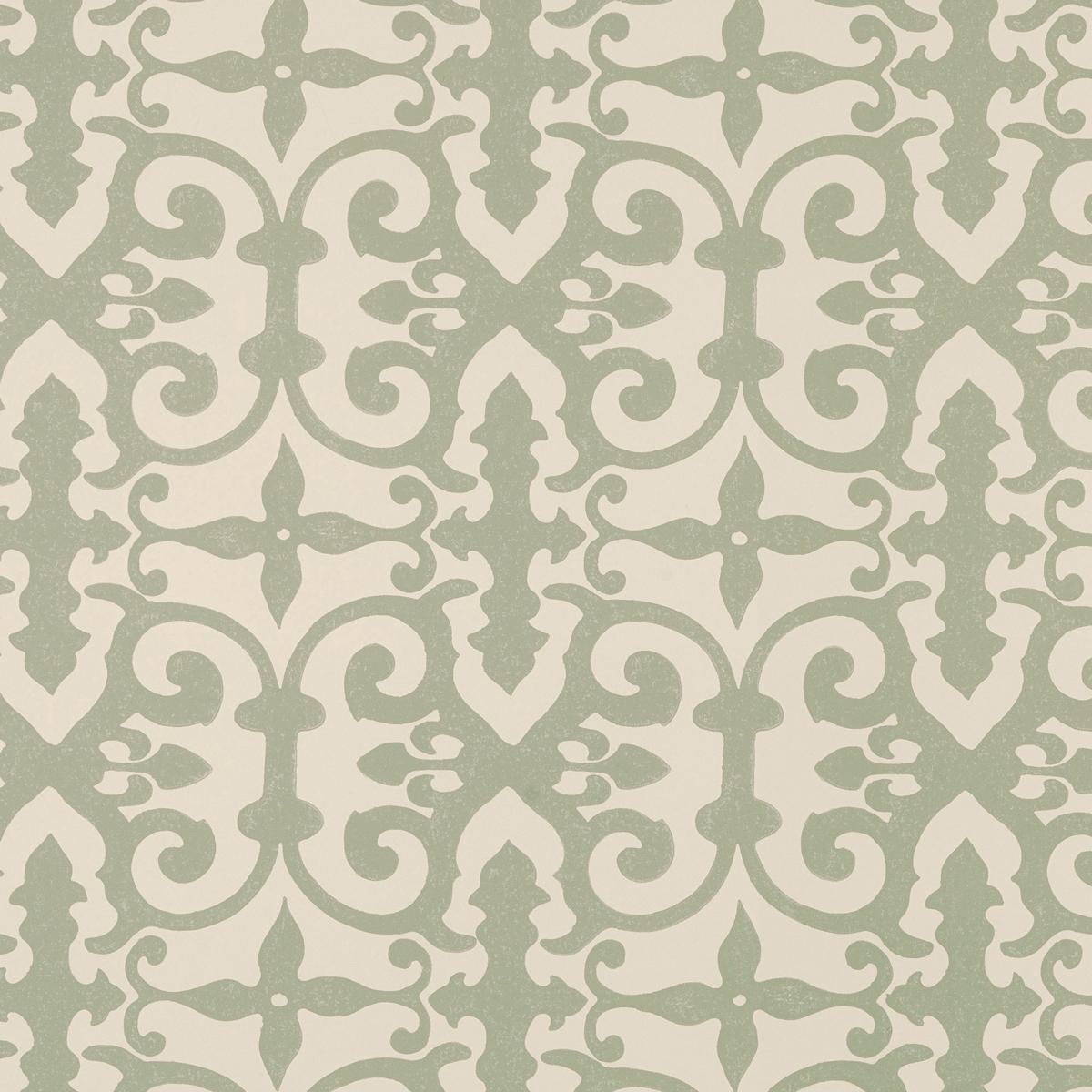 Schumacher Ferne Park Sage Wallpaper