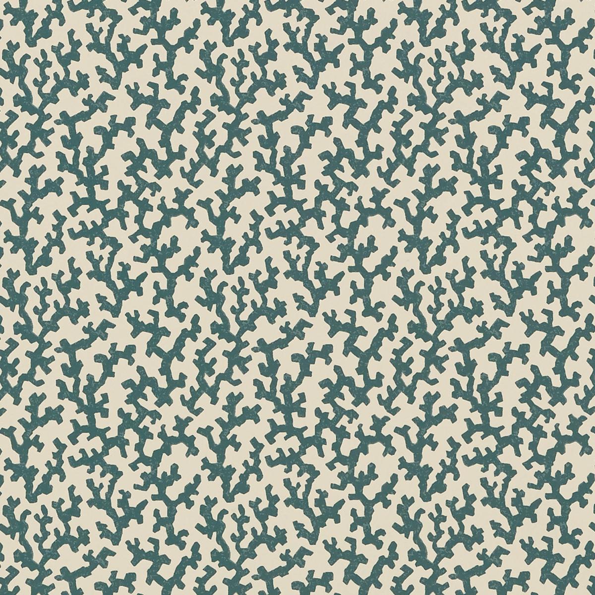 Schumacher Folly Peacock Blue Wallpaper