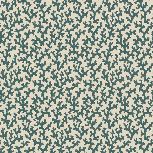 Schumacher Folly Peacock Blue Wallpaper