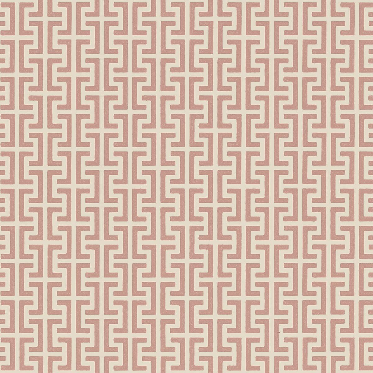 Schumacher Temple Pink Wallpaper