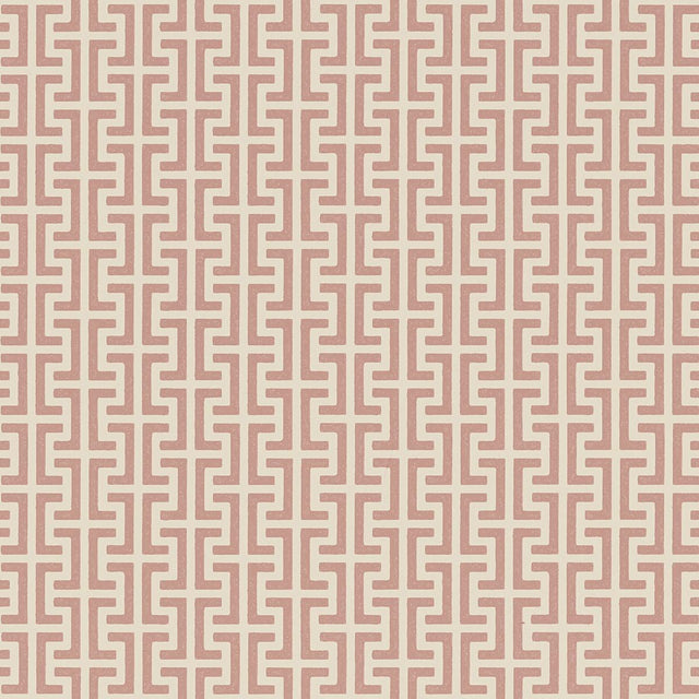 Schumacher Temple Pink Wallpaper