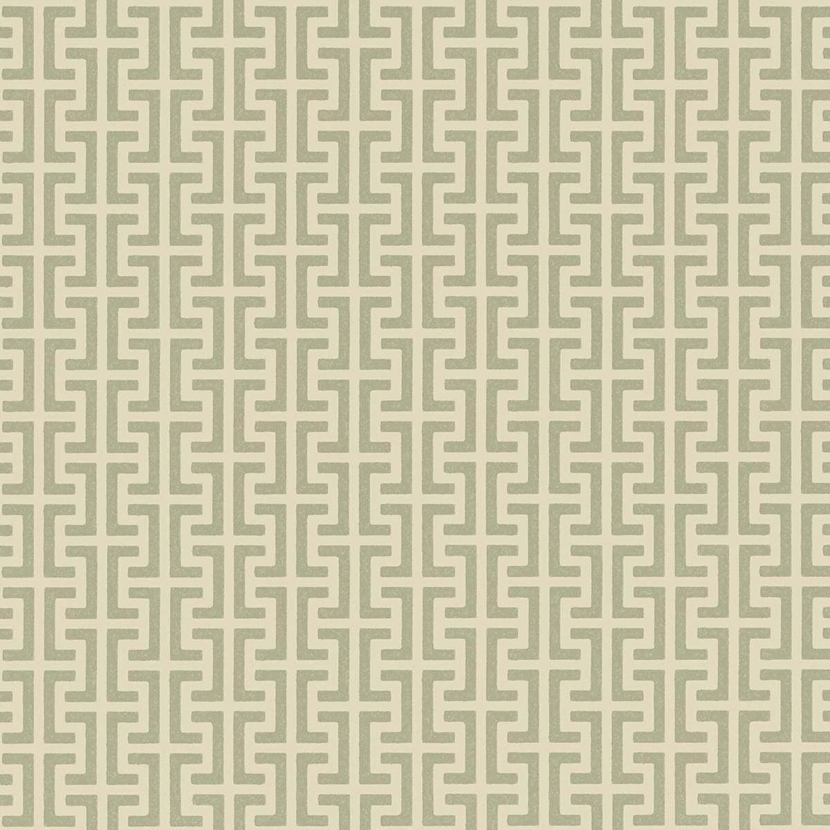 Schumacher Temple Sage Wallpaper