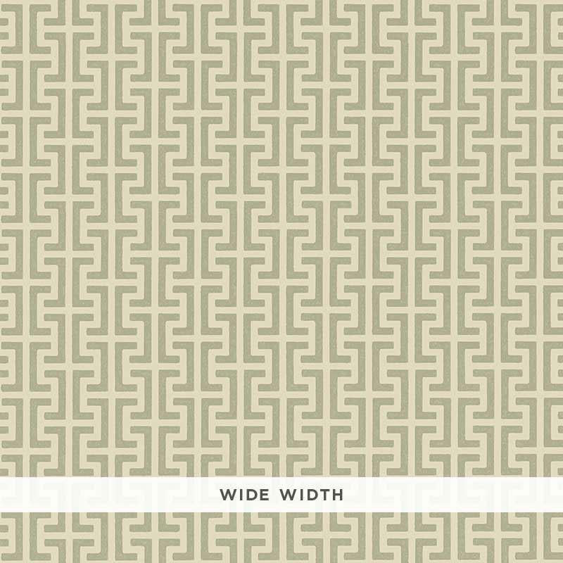 Schumacher Temple Sage Wallpaper