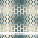 Schumacher Temple Peacock Blue Wallpaper