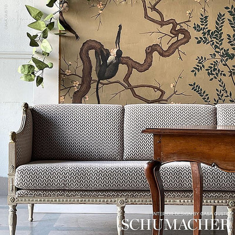 Schumacher Anatole Charcoal Fabric