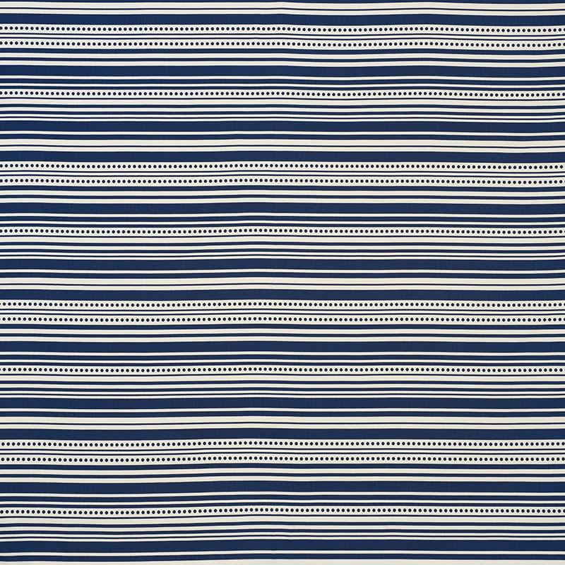 Schumacher Stripedot Ii Indoor/Outdoor Navy Fabric
