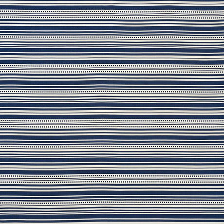 Schumacher Stripedot Ii Indoor/Outdoor Navy Fabric