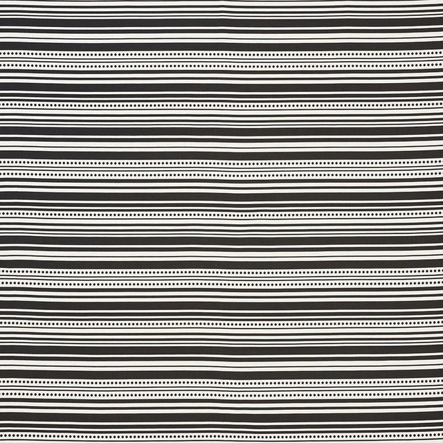 Schumacher Stripedot Ii Indoor/Outdoor Black Fabric