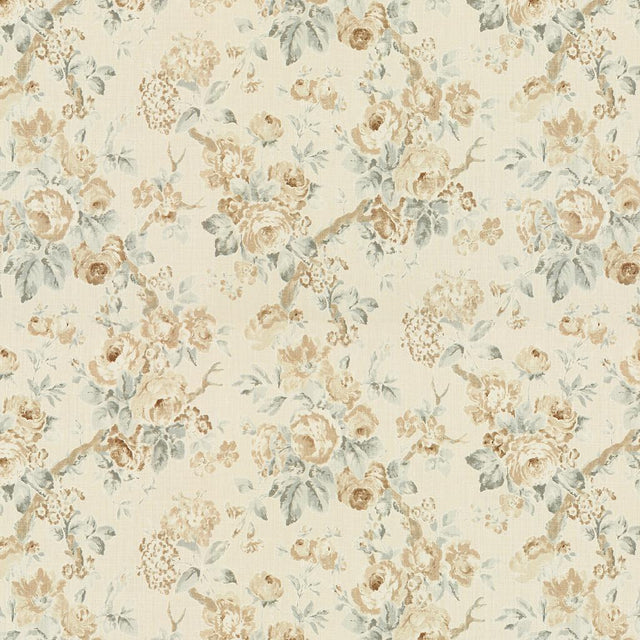Lee Jofa GARDEN ROSES BEIGE/AQUA Fabric