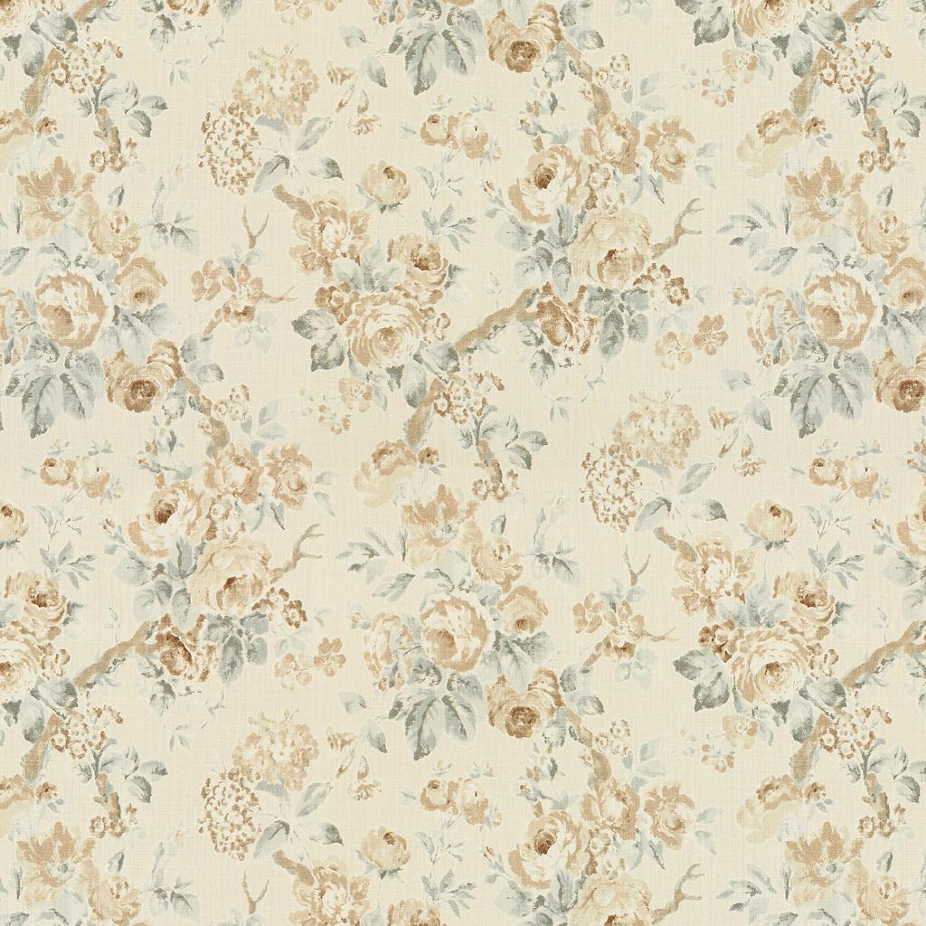 Lee Jofa GARDEN ROSES BEIGE/AQUA Fabric