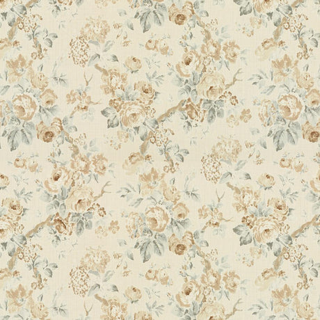 Lee Jofa GARDEN ROSES BEIGE/AQUA Fabric