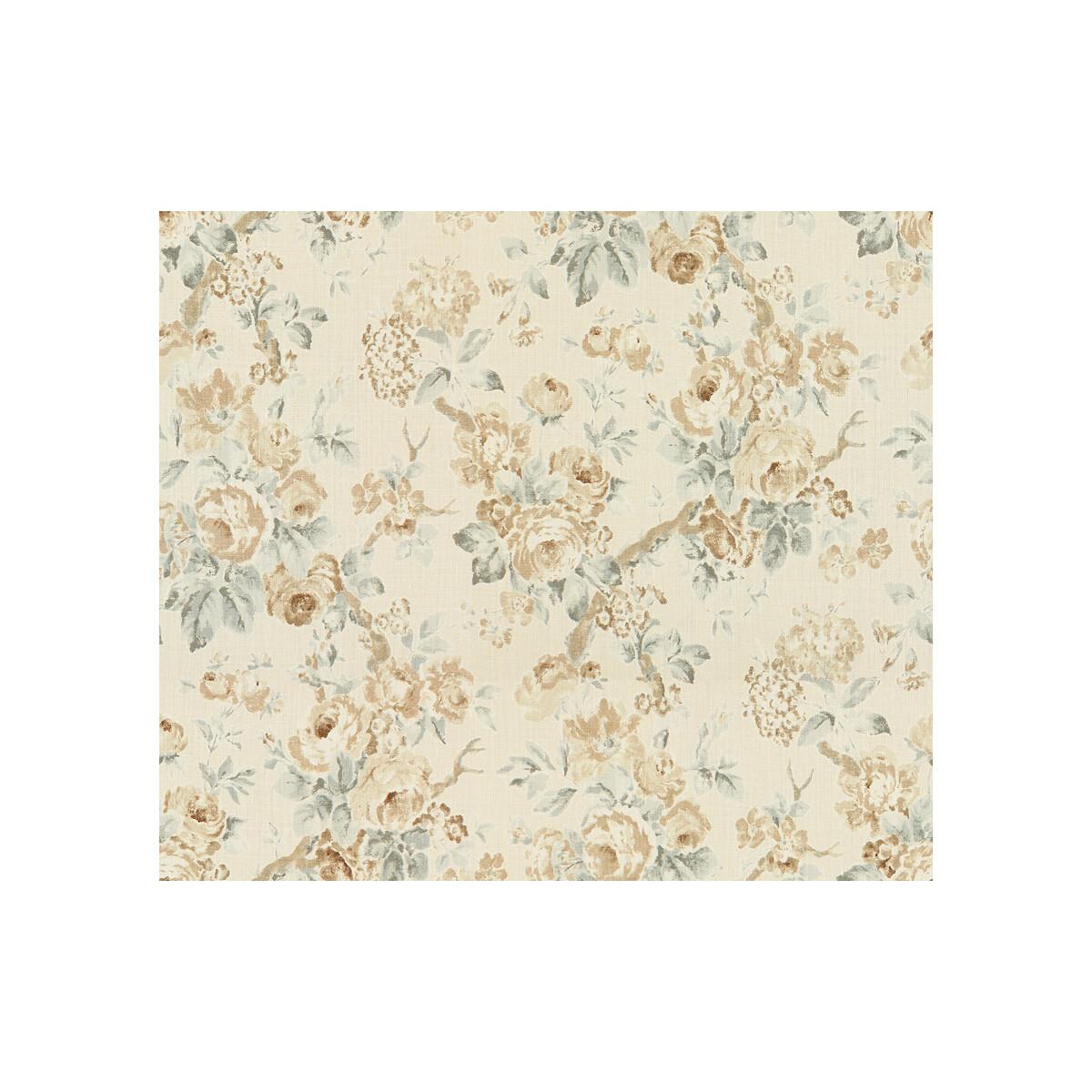 Lee Jofa Garden Roses Beige/Aqua Fabric