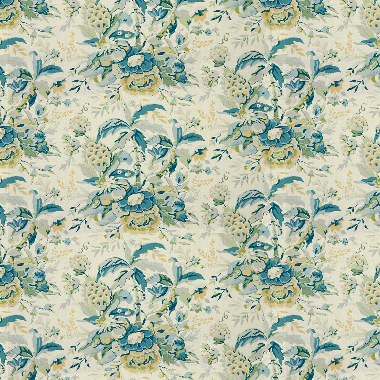 Brunschwig & Fils HORSESHOE BAY AQUA/GREEN Fabric