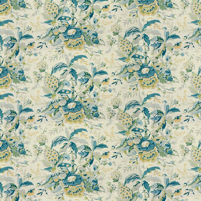 Brunschwig & Fils HORSESHOE BAY AQUA/GREEN Fabric