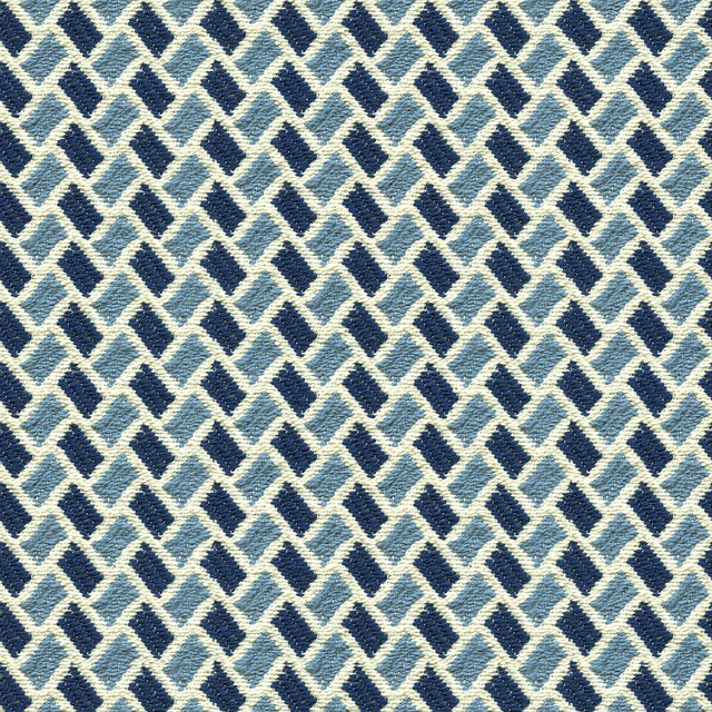Brunschwig & Fils NEW BRIQUETAGE SKY/INDIGO Upholstery Fabric
