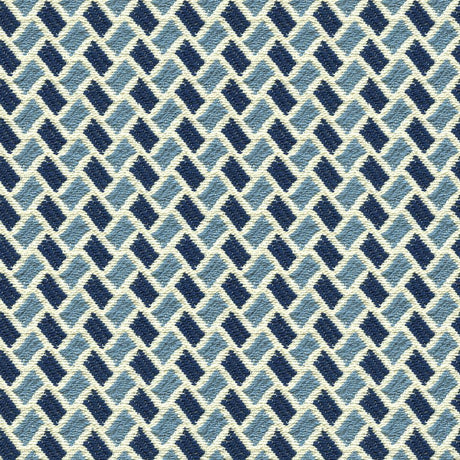 Brunschwig & Fils NEW BRIQUETAGE SKY/INDIGO Upholstery Fabric