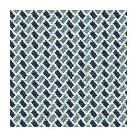 Brunschwig & Fils NEW BRIQUETAGE SKY/INDIGO Fabric