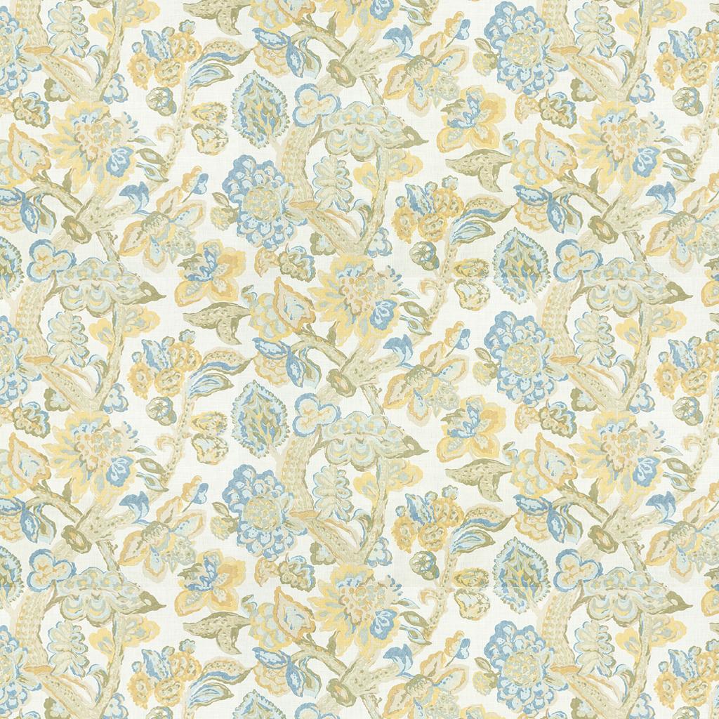 Lee Jofa LA CINTA LEMON/BLUE Fabric