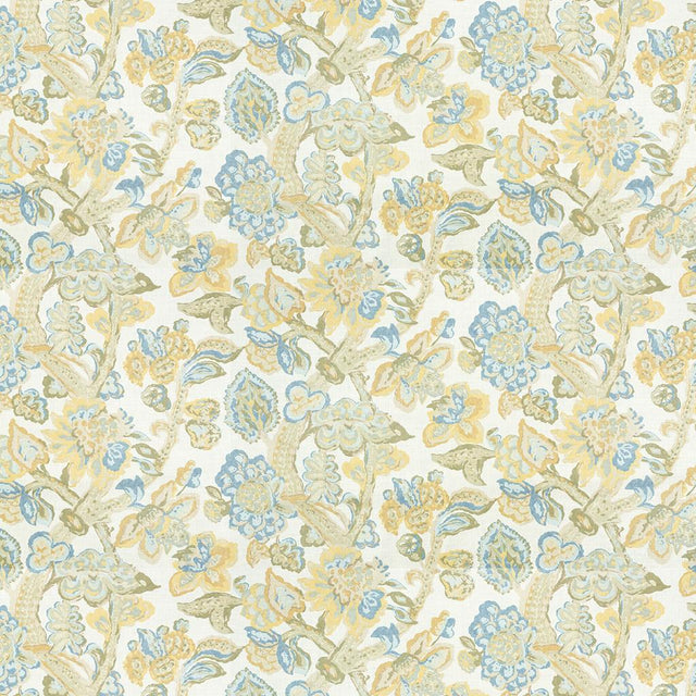Lee Jofa LA CINTA LEMON/BLUE Fabric