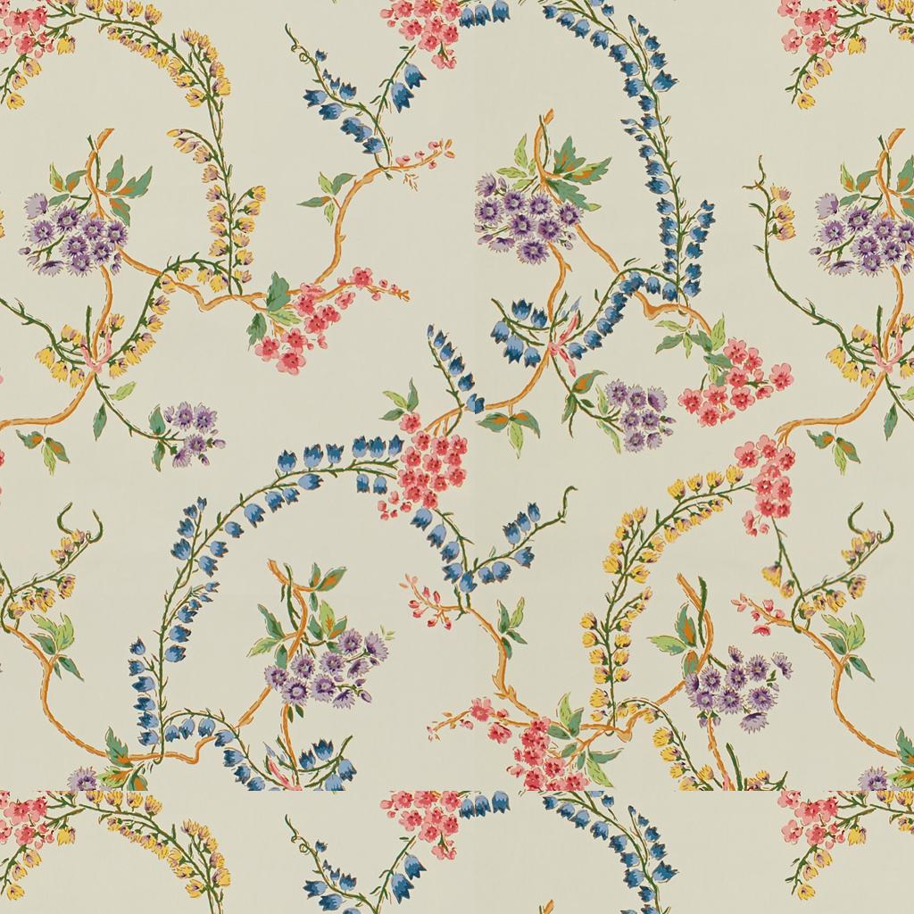 Brunschwig & Fils LES GLYCINES BLANC Fabric