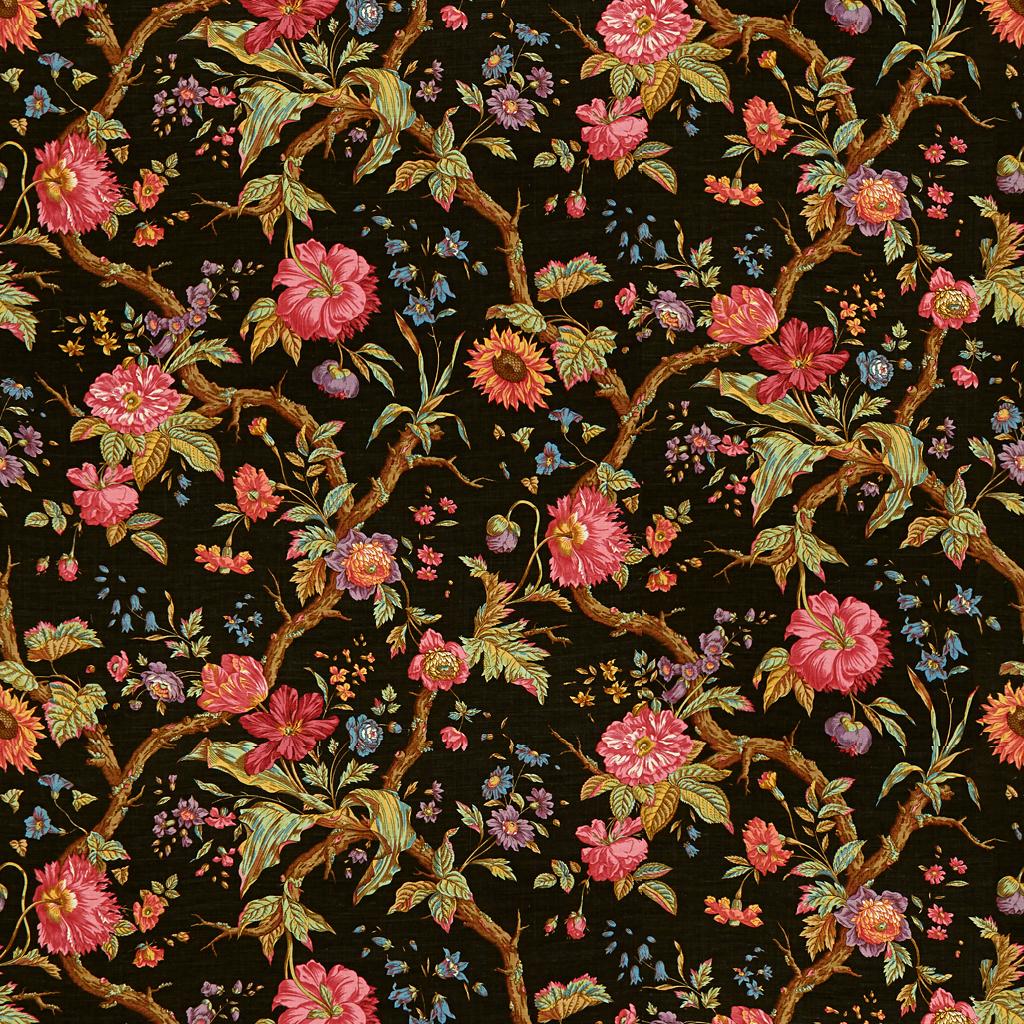 Brunschwig & Fils ARBRE FLEURI CHOCOLAT Fabric