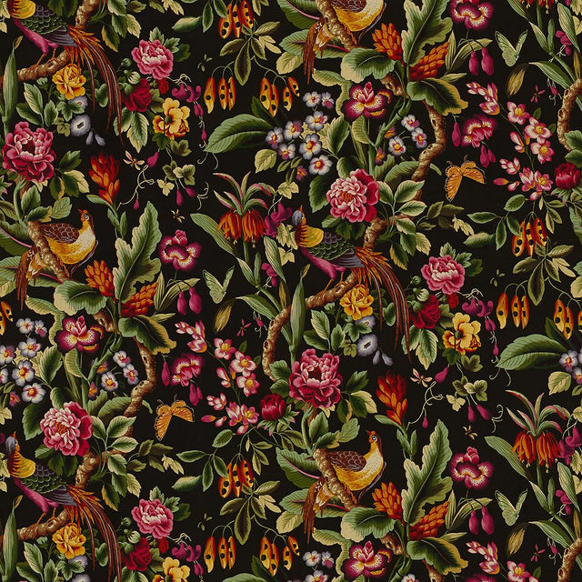Brunschwig & Fils PHEASANS CHOCOLAT Fabric