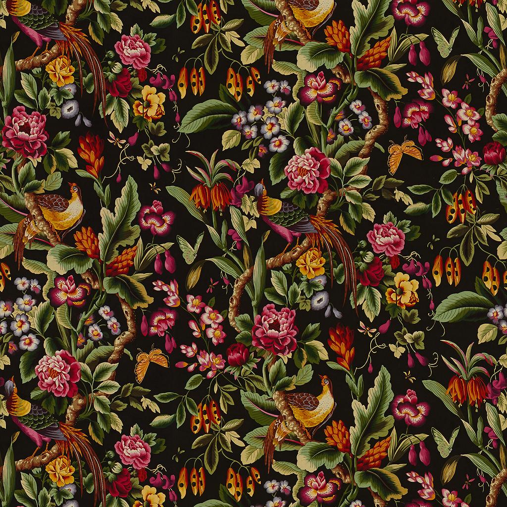 Brunschwig & Fils PHEASANS CHOCOLAT Fabric