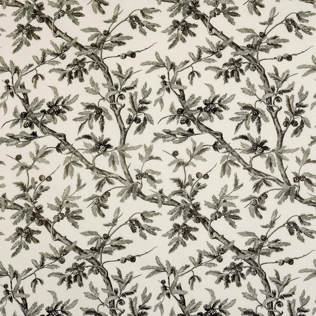 Brunschwig & Fils BRANCHES DE PIN BEIGEGREY Fabric