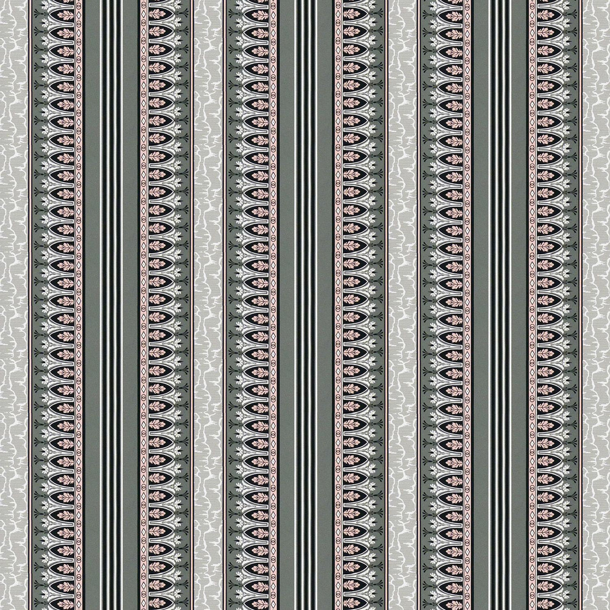 Brunschwig & Fils LOLA MONTEZ GRIS/ROSE Fabric