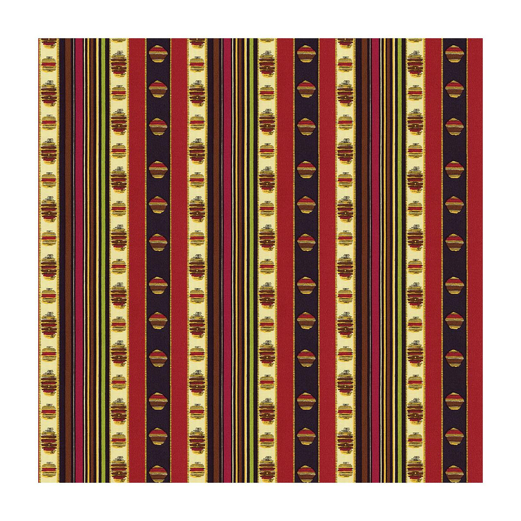 Brunschwig & Fils RAYURE MOIRE ROUGE Fabric