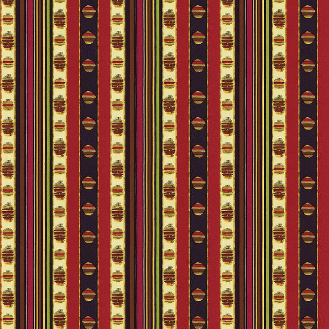 Brunschwig & Fils RAYURE MOIRE ROUGE Fabric