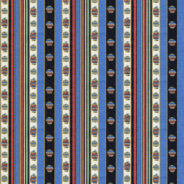 Brunschwig & Fils RAYURE MOIRE BLEU Fabric