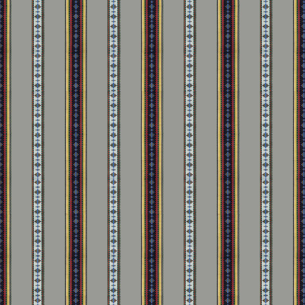 Brunschwig & Fils RAYURE BRODERIE GRIS Upholstery Fabric