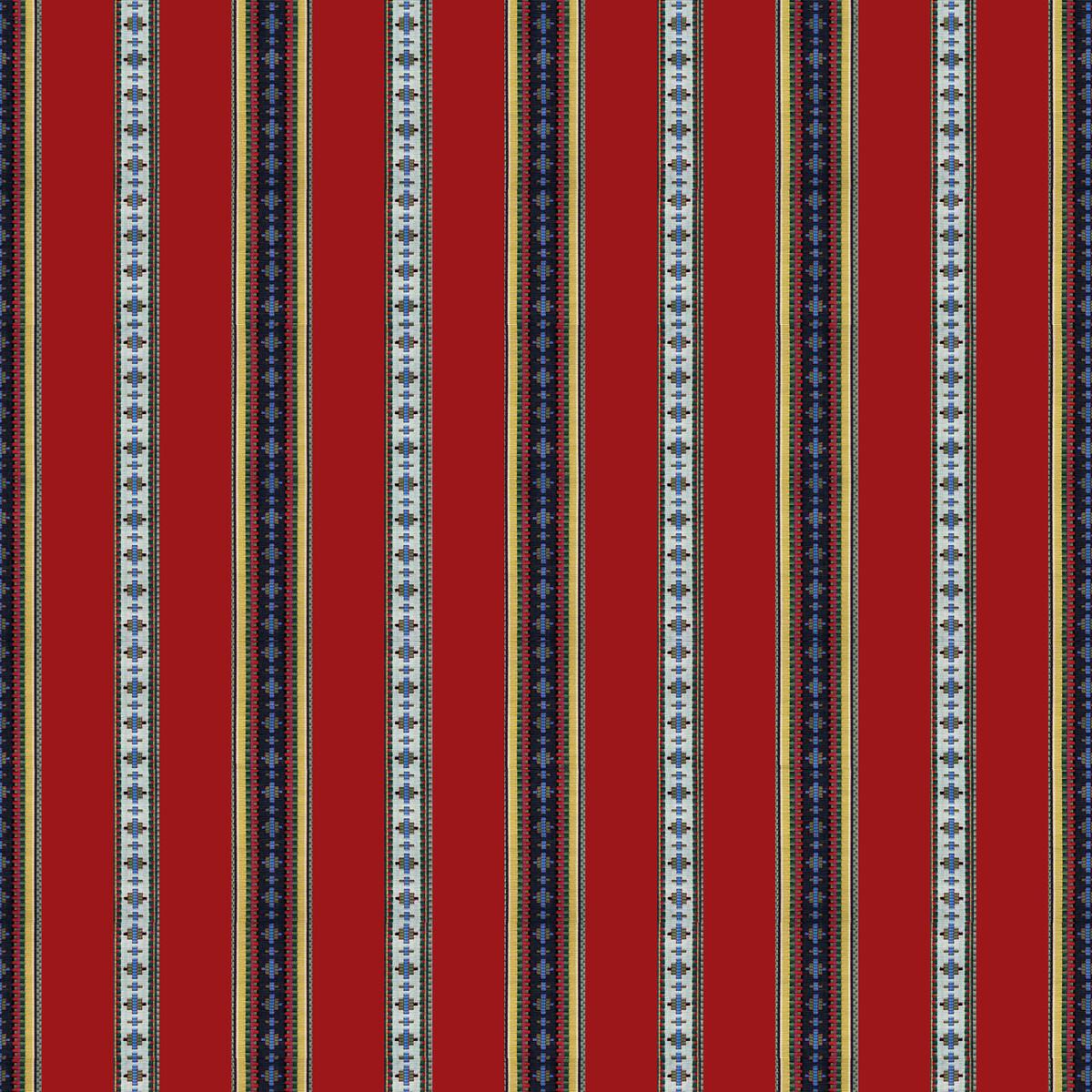 Brunschwig & Fils RAYURE BRODERIE RED Fabric