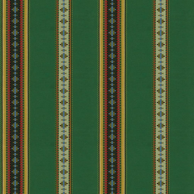 Brunschwig & Fils RAYURE BRODERIE VERT Upholstery Fabric
