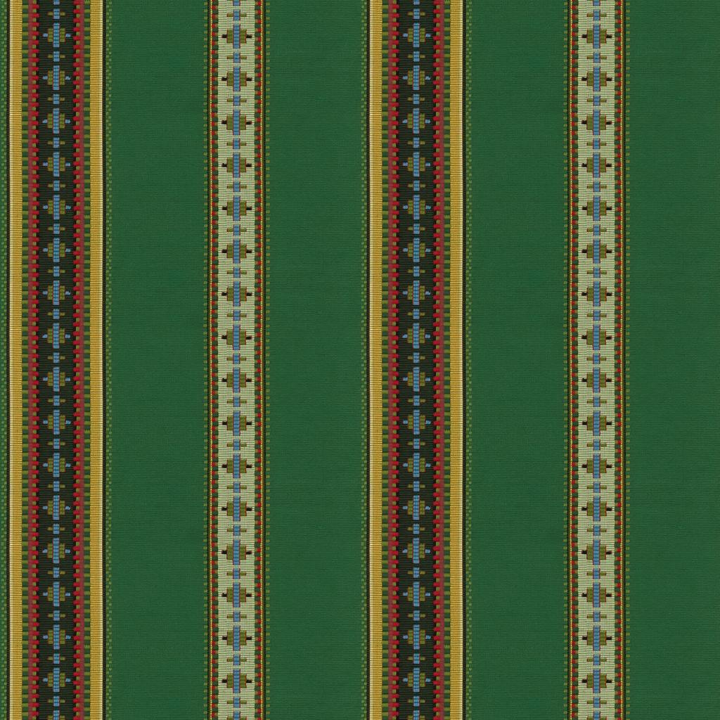 Brunschwig & Fils RAYURE BRODERIE VERT Upholstery Fabric