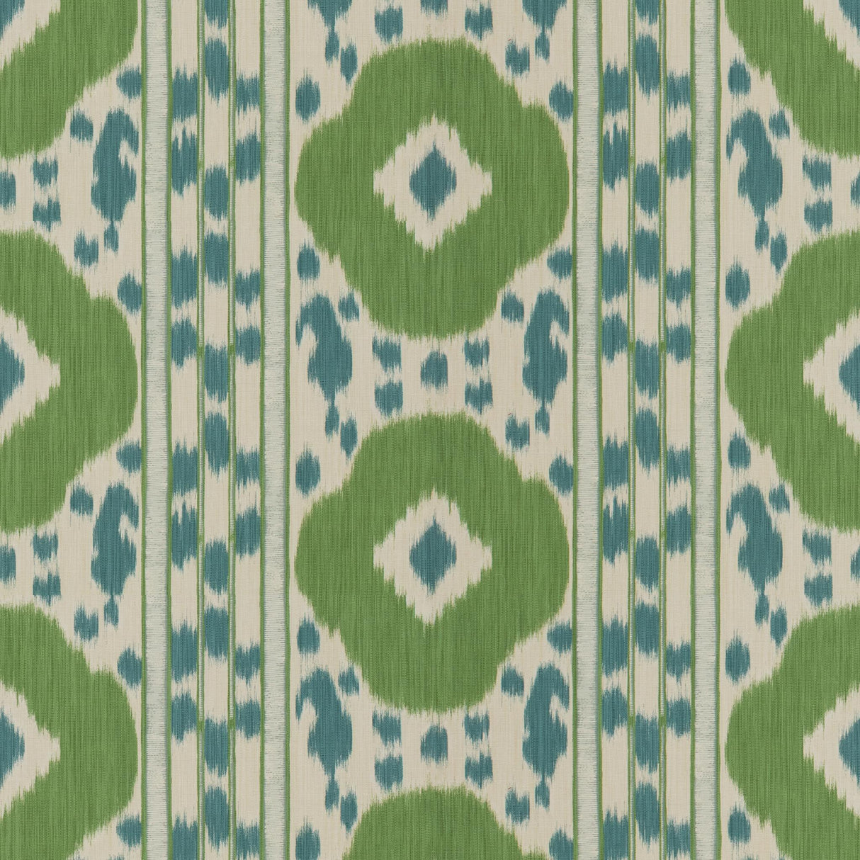 Brunschwig & Fils VARKALA PRINT TEAL/GREEN Fabric