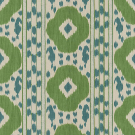 Brunschwig & Fils VARKALA PRINT TEAL/GREEN Fabric